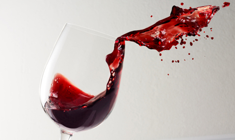 a glass of wine