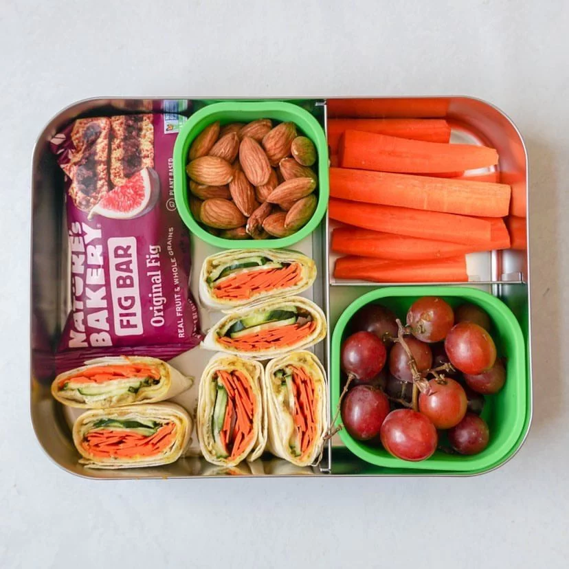 a plastic container of food
